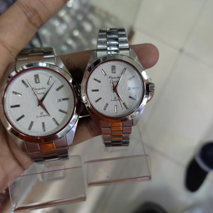 JAM TANGAN COUPLE JAM TANGAN ANALOG COUPLE ALEXANDRE CHRISTIE AC 8644 MD/LD STAINLESS ST EL09I09A82L