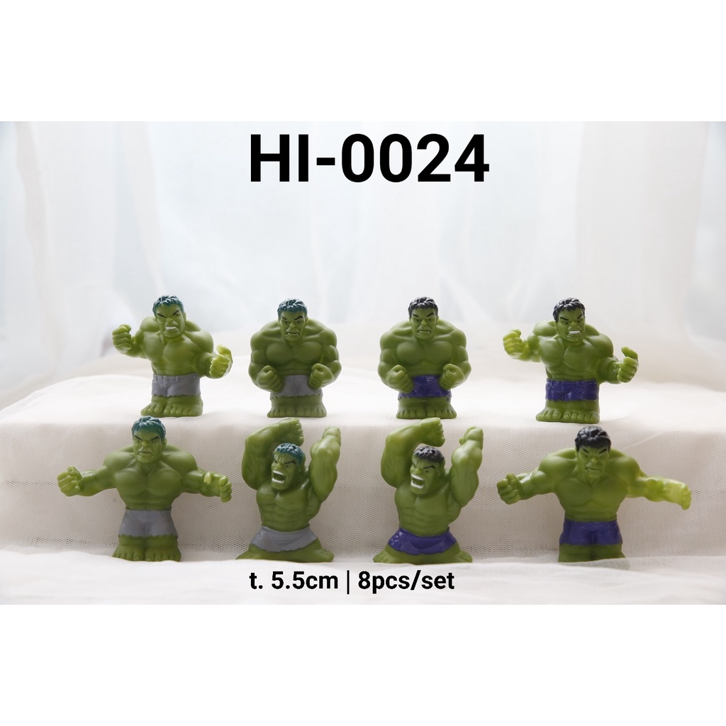 HI-0024 Mainan cake topper figurine figurin karet hulk avenger (MAINAN)