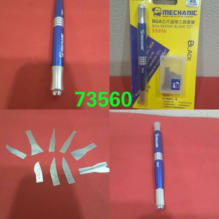 

MECHANIC S1016 PISAU IC BGA REPAIR BLADE SET [10 IN 1] - PISAU IC MECHANIC S1016 SET 10 IN 1 ORIGINAL