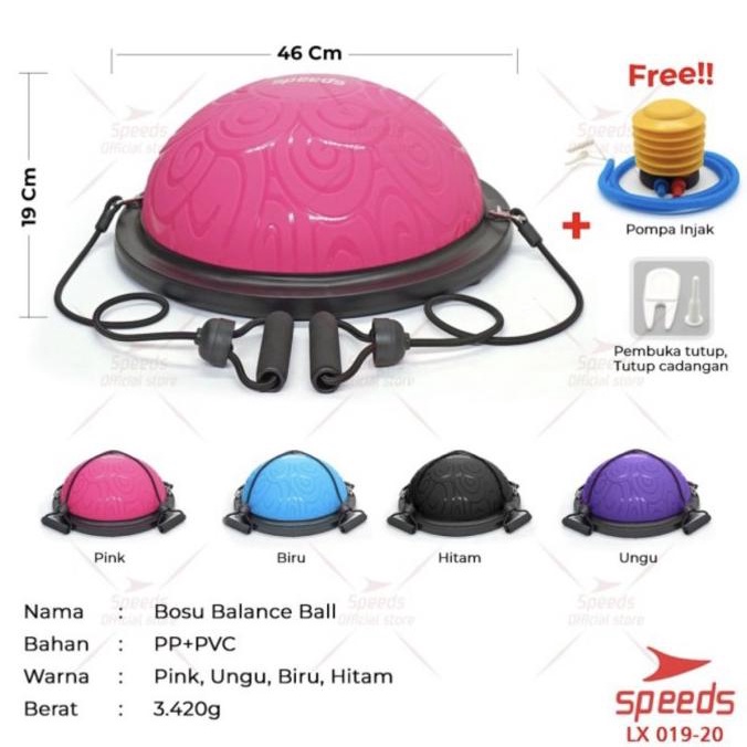 Balance Pad Bosu Ball Fitness Olahraga Gymball yoga SPEEDS LX019-20