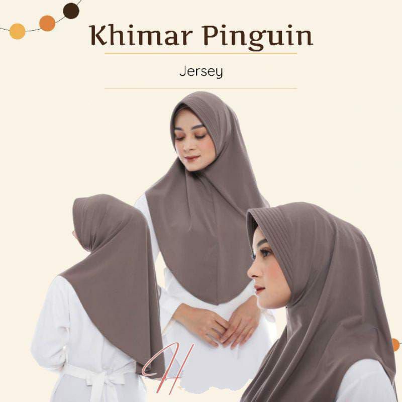 KHIMAR PINGUIN / KHIMAR JERSY PREMIUM / HIJAB INSTAN PET ANTEM