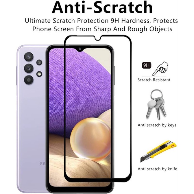 Tempered Glass Full Samsung A22 4G / A22 5G / A32 4G / A32 5G / A42 5G / A52 / A52S / A52S 5G / A72 4G / A72 5G   Anti Gores Full Layar 5D/9D/99D