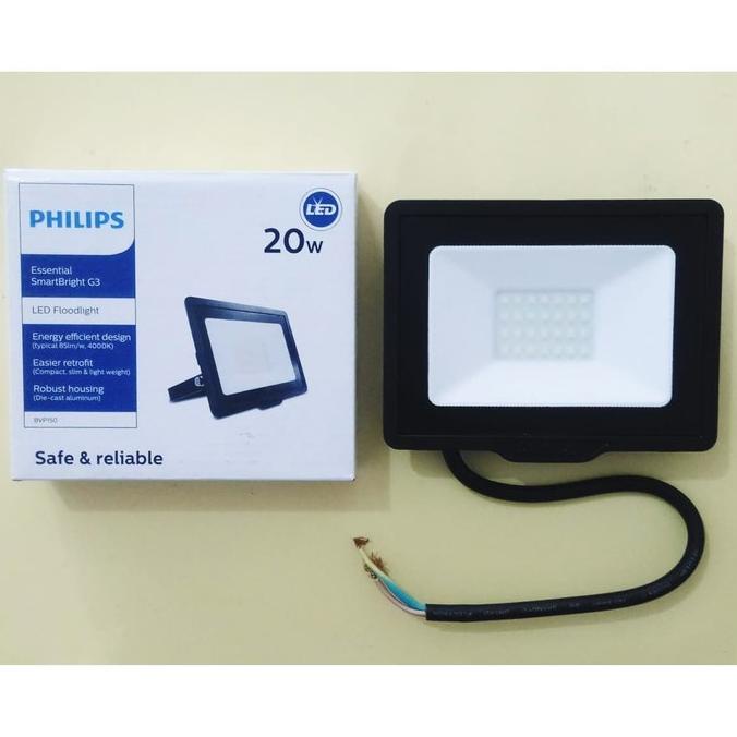 PHILIPS Lampu Sorot LED 20W BVP150 Floodlight 20 watt Putih Kuning