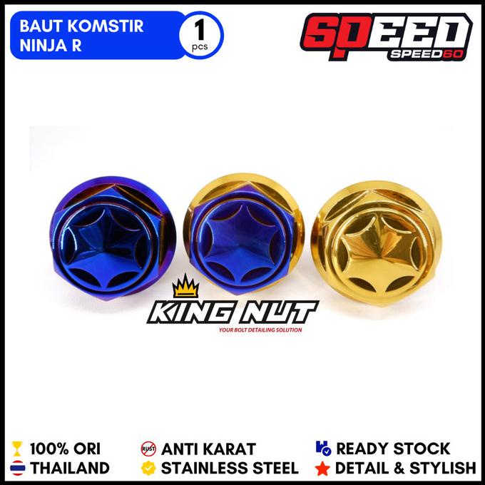 Baut Segitiga Komstir Ninja R Probolt Stainless Thailand Gold Blue