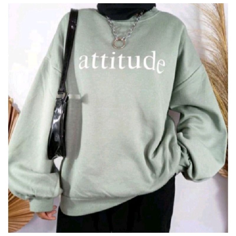 Sweater Attitude Sweater fleece tebel oversize