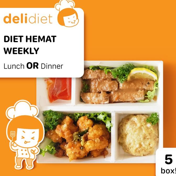 

Promo DeliDiet Paket WEEKLY Lunch OR Dinner (5 box-5 days) Catering Diet