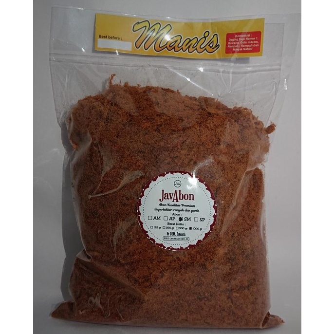 

Promo JavAbon Abon SAPI MANIS/ORIGINAL (BEEF FLOSS) 1000