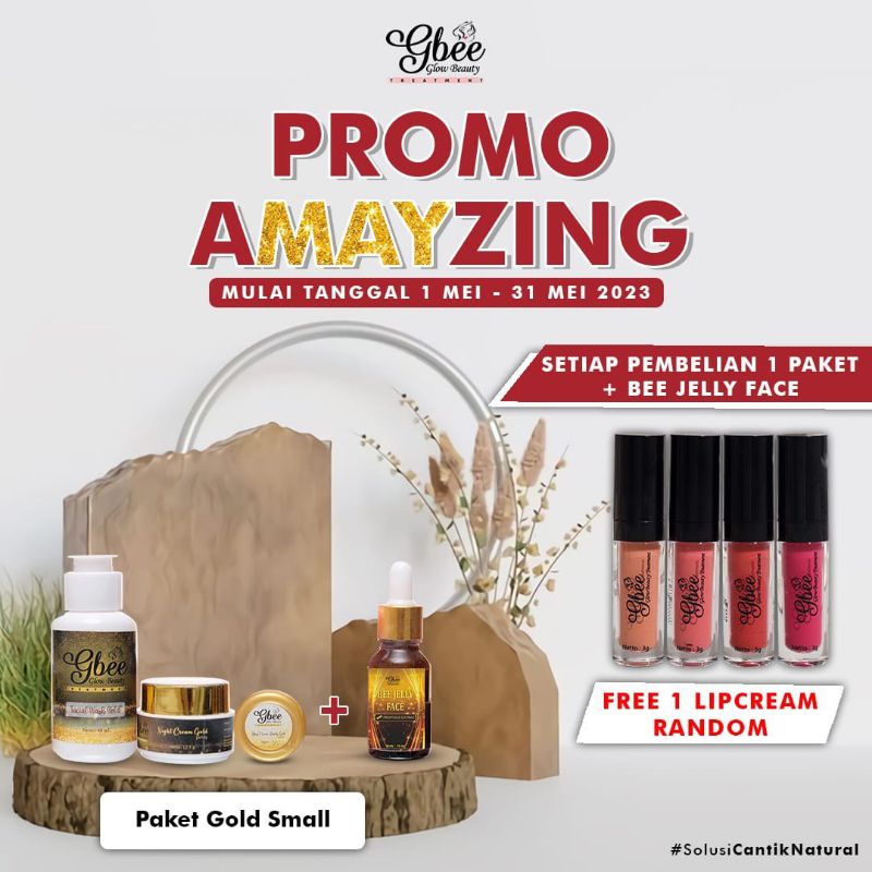 miffglow -  Gbee glow beauty paket gold whitening kinclong small