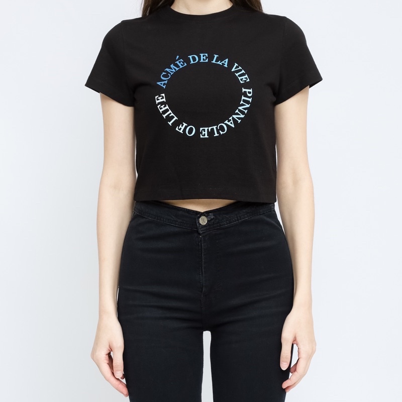 ADLV. Ring Of Life Crop Top Black