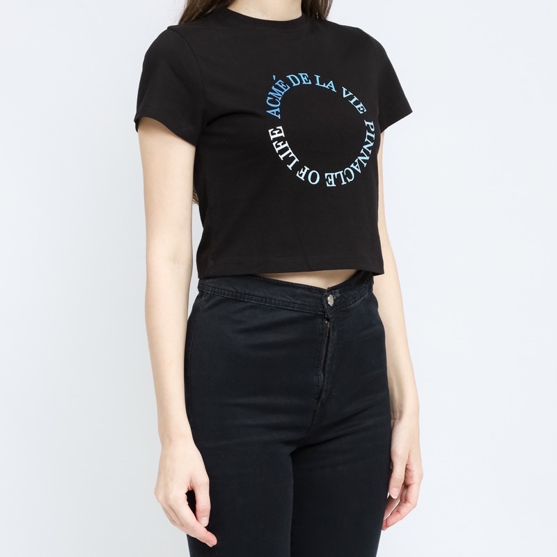 ADLV. Ring Of Life Crop Top Black