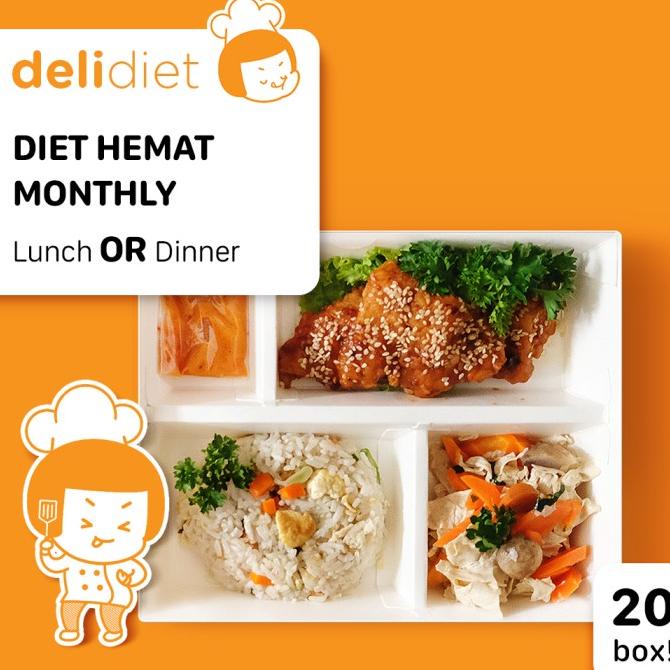 

Promo DeliDiet Paket Monthly Lunch OR Dinner (20 box-20 days) Catering Diet