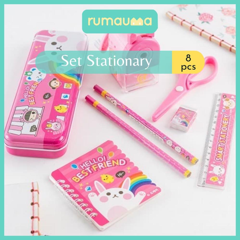 

Rumauma Set Stationary Smart Kids Bunny - Perlengkapan Alat Tulis Lucu