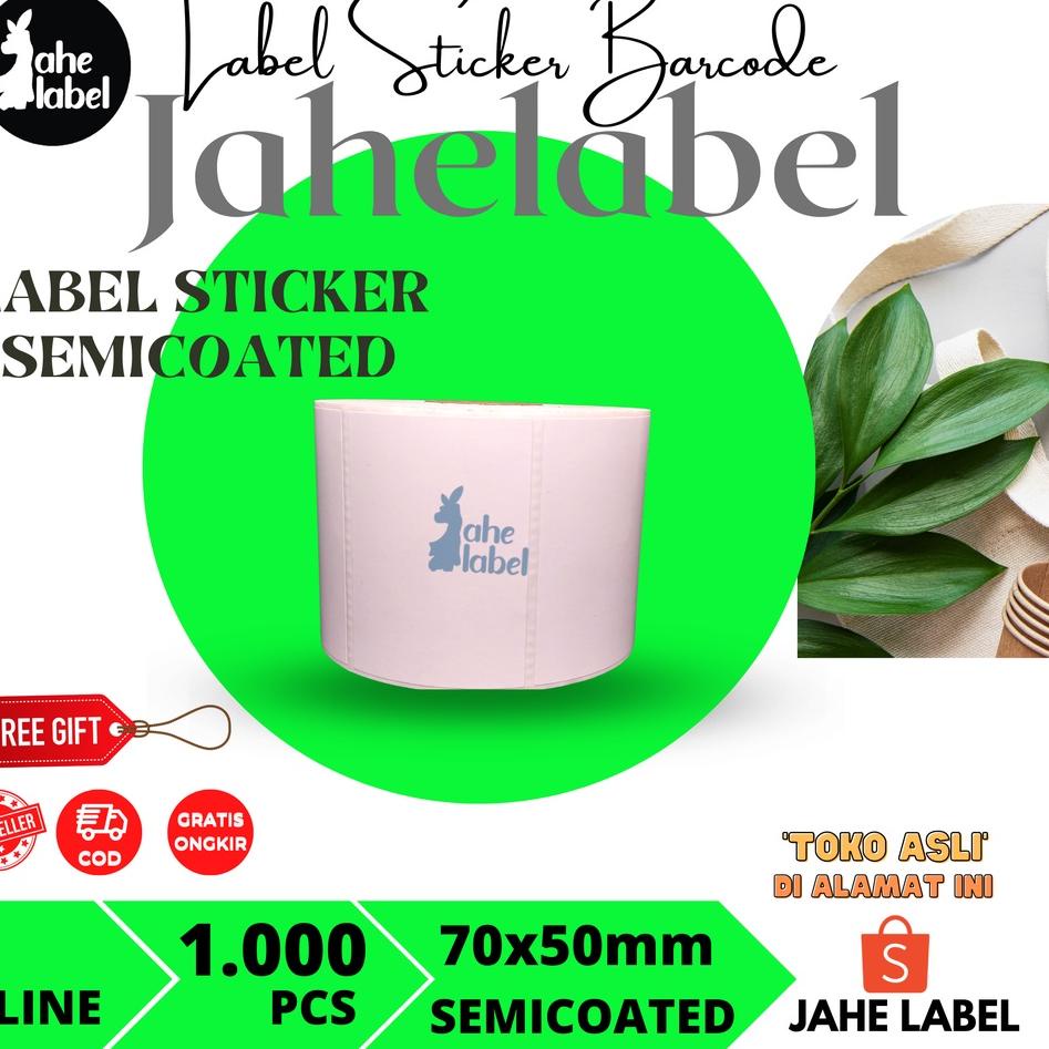 

Grosir Baru LABEL STICKER BARCODE SEMICOATED 70x50 MM