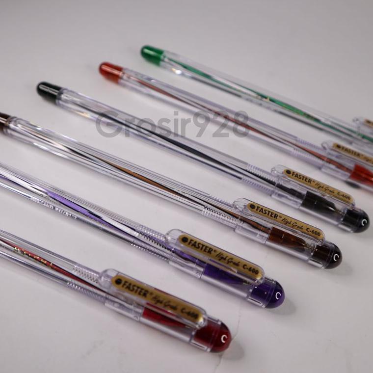 

Grosir (Per 12) Pulpen / Bolpen / Bolpoin / Balpoint Faster C600
