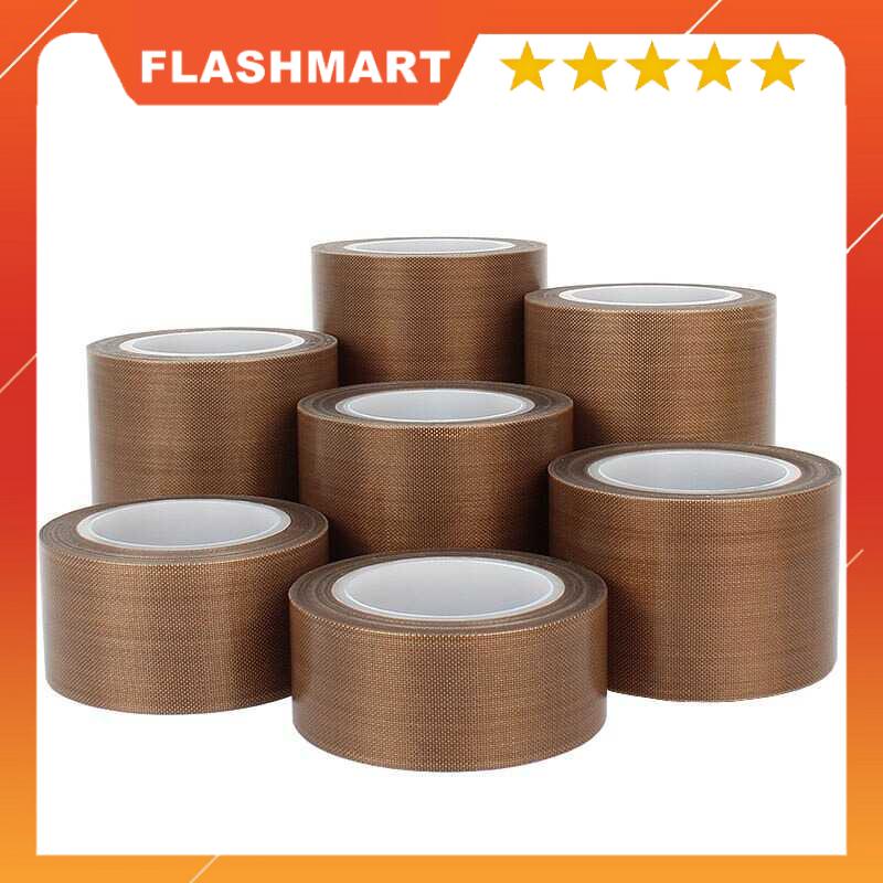 FLASHMART Tape Lakban PTFE Heat High Temperature Adhesive Insulation 0.13mm - TF10M