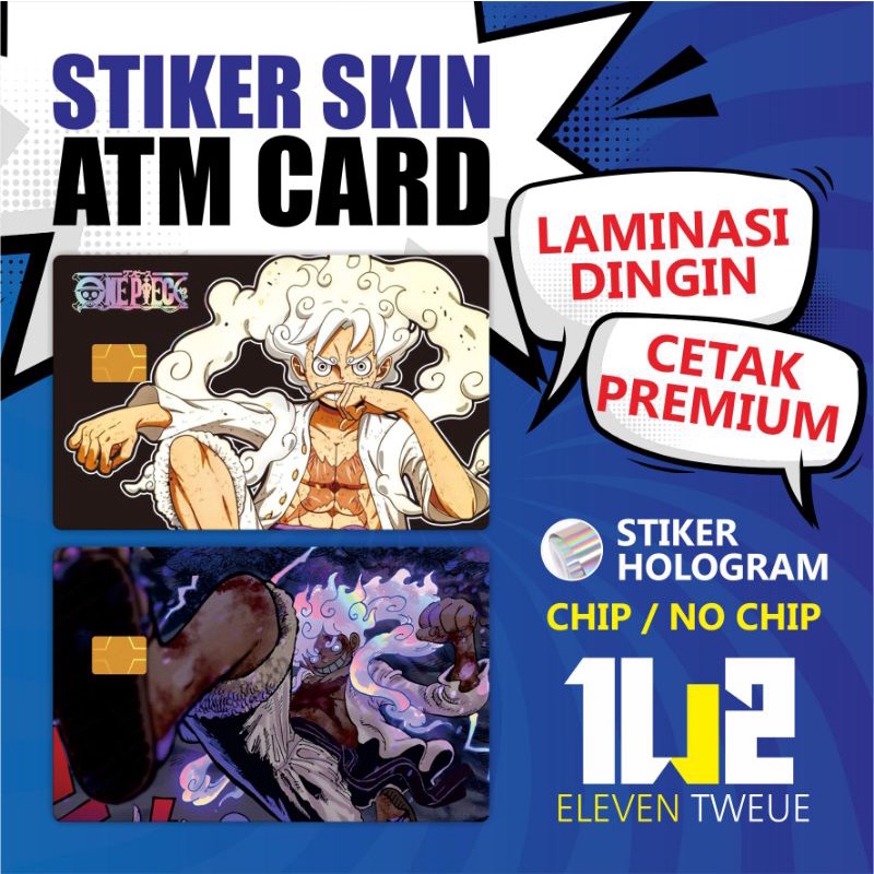 

Stiker Card Luffy Nika ATM | Flazz | e money Premium Hologram Murah