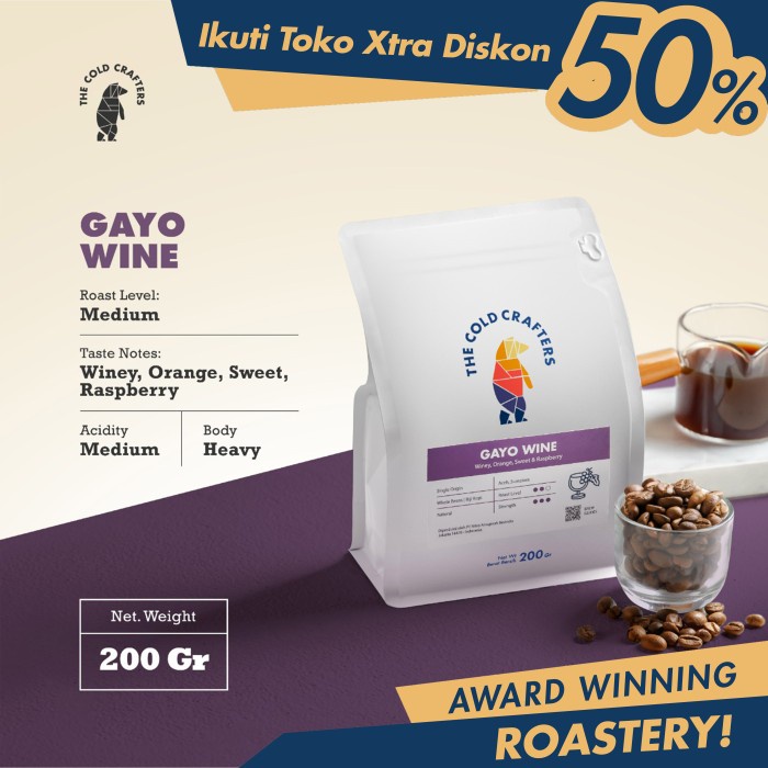 

Gayo Wine Kopi Arabika Arabica Coffee Biji Kopi Bubuk