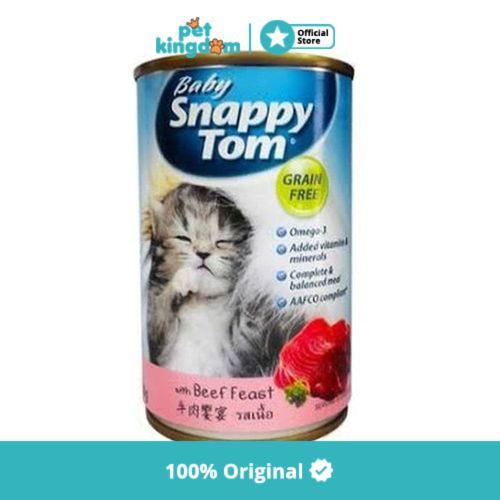 Snappy Tom 150 Gr Makanan Kucing Basah Baby Beef Feast