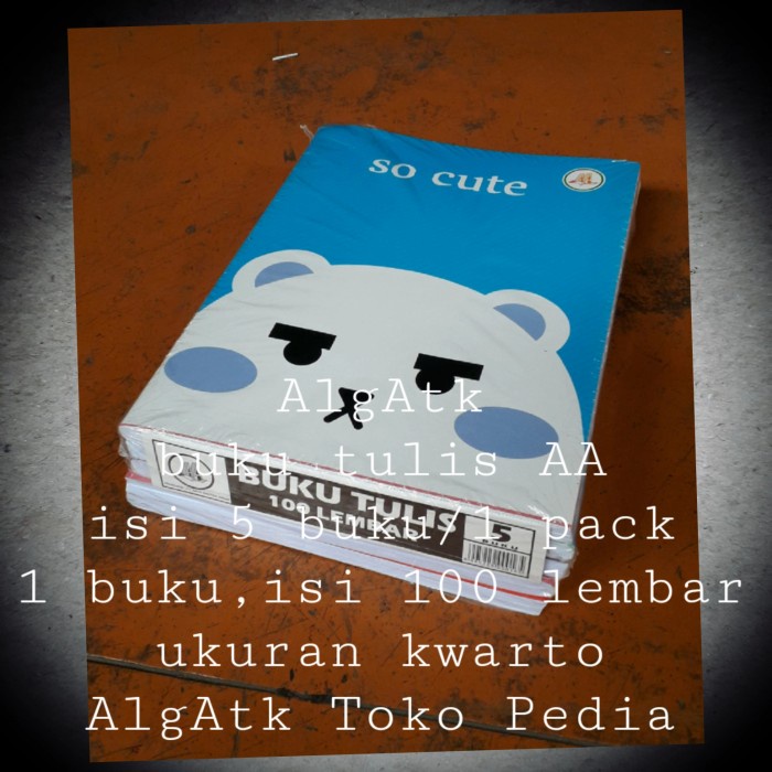 

Discount Buku Tulis AA. Isi 100 lembar. /BUKU TULIS SEKOLAH/BUKU TULIS SIDU/BUKU TULIS AESTHETIC
