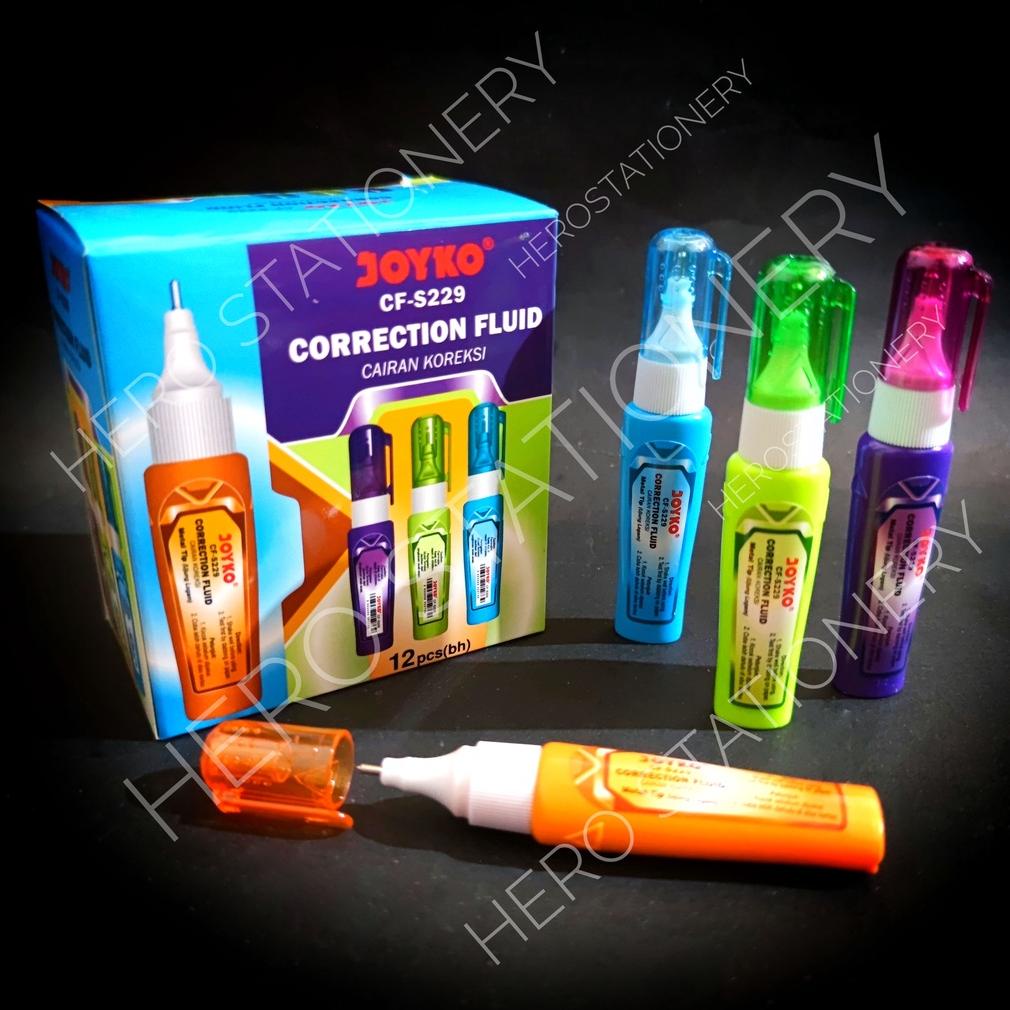 

Grosir Joyko Correction Fluid Tip Ex Motif Warna Warni Cf-S229 . 12 Unit