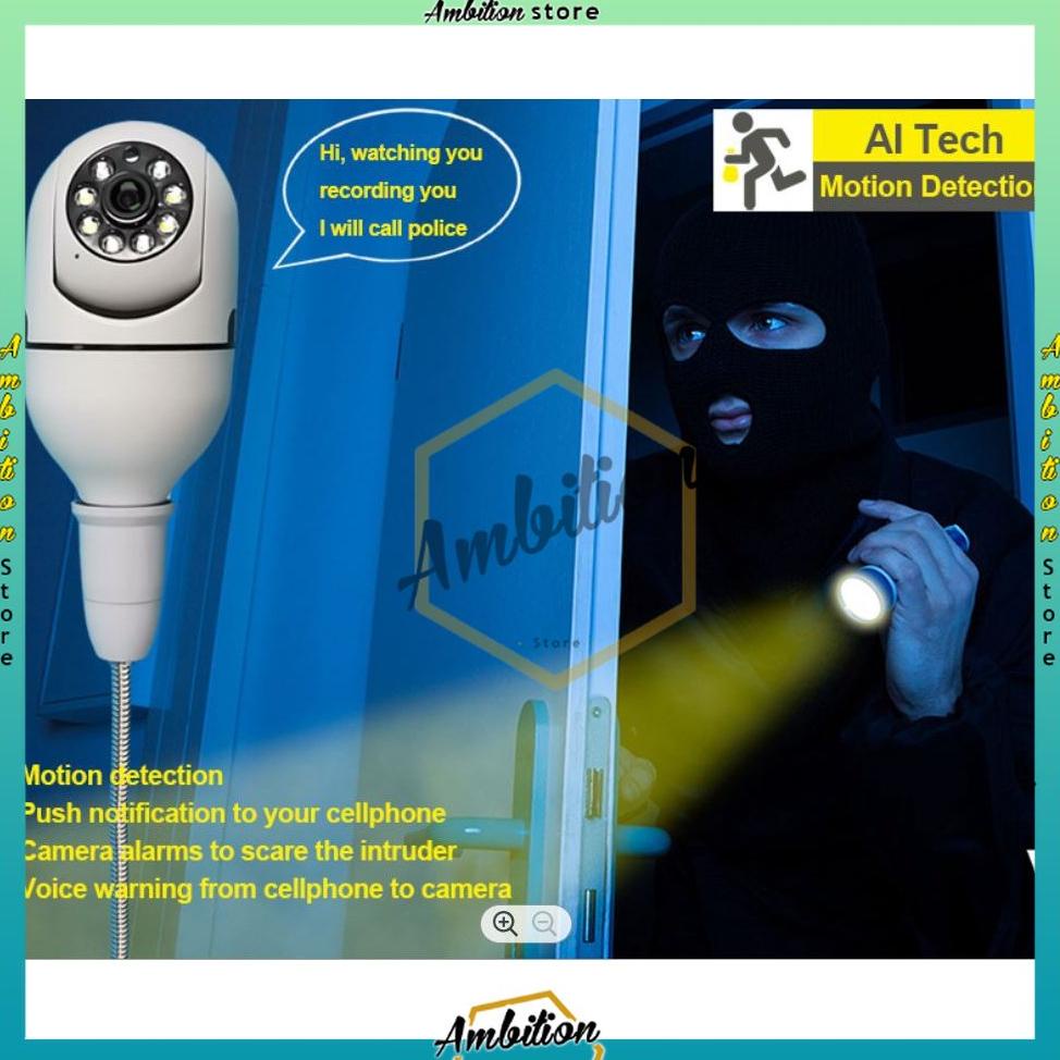 Diskon Habis Ipcam Bohlam Baik Camera Cctv Lampu Wifi Lampu 8Mp Full Hd 1080P Cctv Bohlam App V380