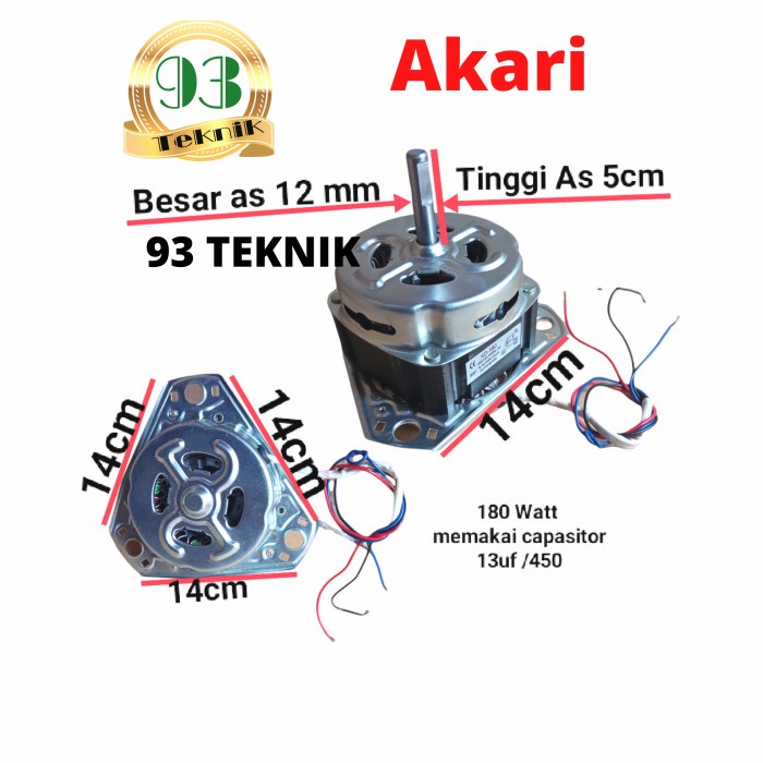 DINAMO PENCUCI MESIN CUCI AKARI DUA TABUNG #ORIGINAL