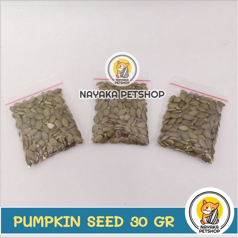 Kuaci Hijau Kupas Tanpa Kulit 30 gr Snack Hamster Pumpkin Seed Biji Labu Cemilan Ekstra Food Camilan Hewan