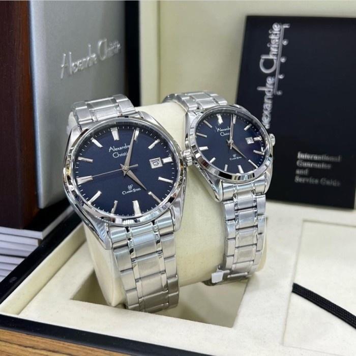 Terlaris Jam Tangan Couple Alexandre Christie Ac 8682 Ac8682 Terbaru Original