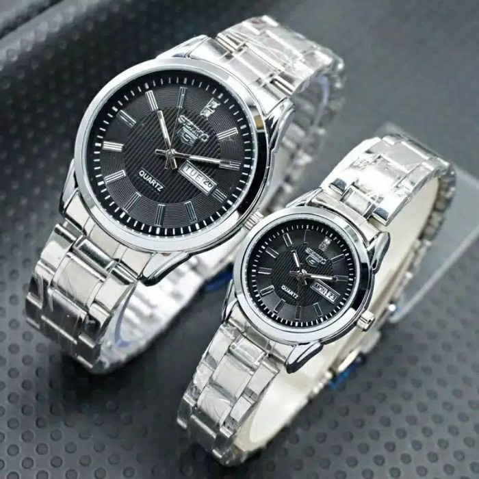 Terlaris Jam Tangan Couple Seiko 5 Kulit