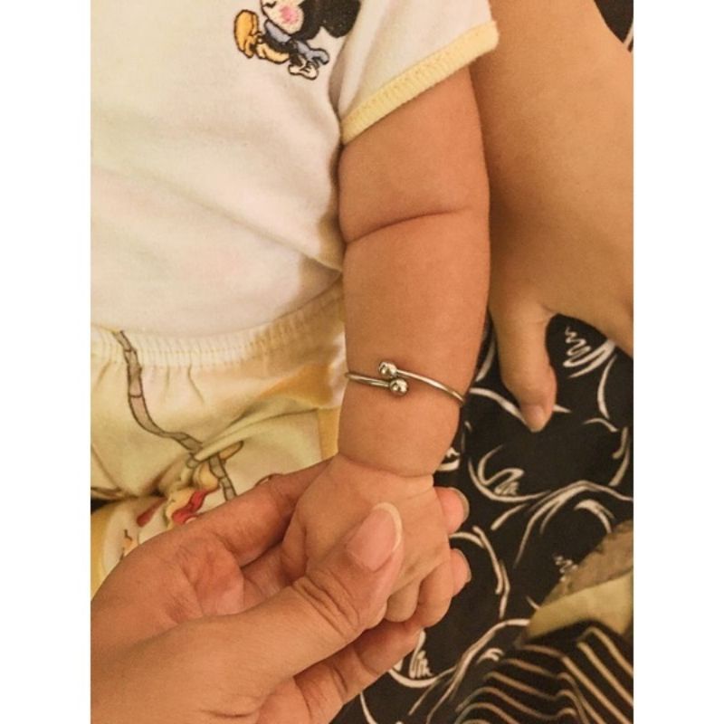 GELANG BAYI MONEL / GELANG BAJA PUTIH MONEL / GELANG MONEL BALITA / GELANG ANAK KECIL