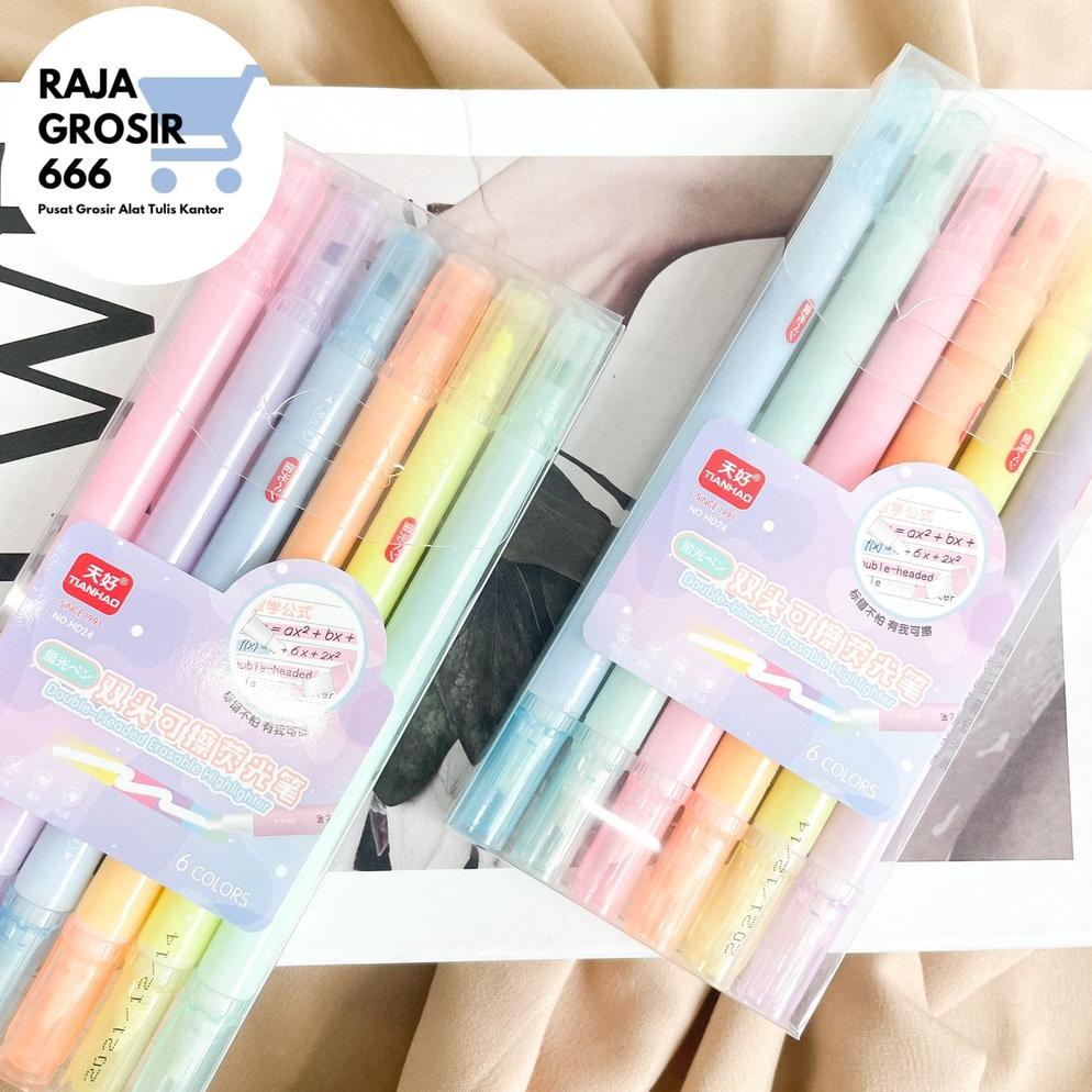 

Garansi Resmi Highlighter Dua Sisi 2 Sisi Bisa Di Hapus Dengan Box Eraseable Alat Tulis Kantor Unik Lucu Viral