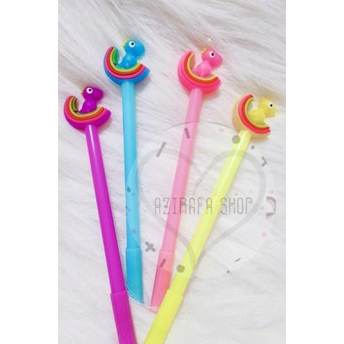 

Promo Habis 1 Lusin Pulpen Gel Dino Pelangi Lucu Imut / Bolpen Gel Karakter 12Pc /