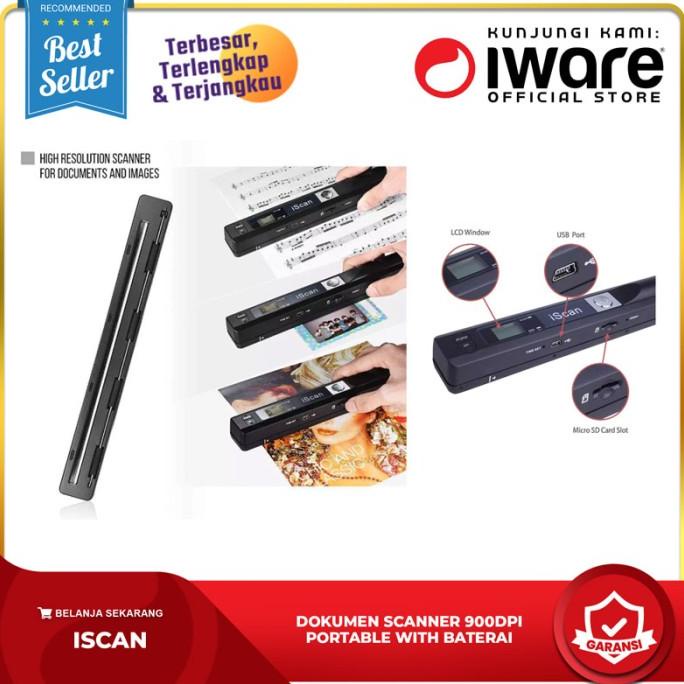 TERBARU... ISCAN 900 DPI PORTABLE SCANNER HANDYSCAN A4 PHOTO SCAN SKYPIX KILLER