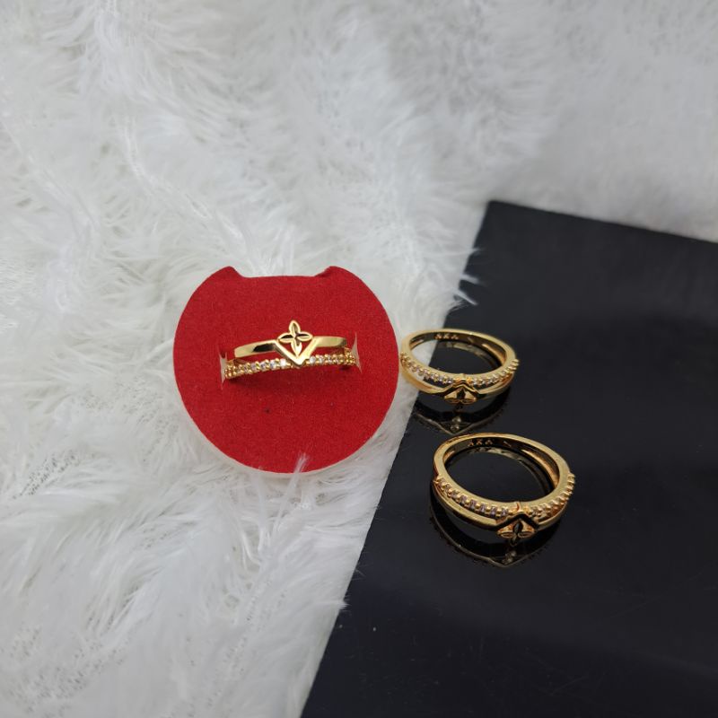 Cincin 2 layer dewasa lapis emas anti karat