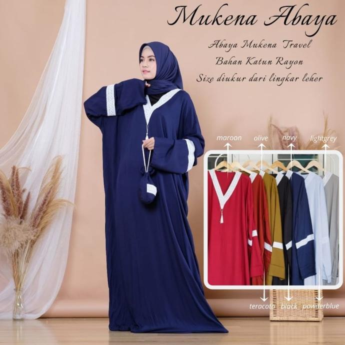 ABAYA MUKENA TRAVEL - MUKENA ABAYA BAHAN KATUN RAYON PREMIUM
