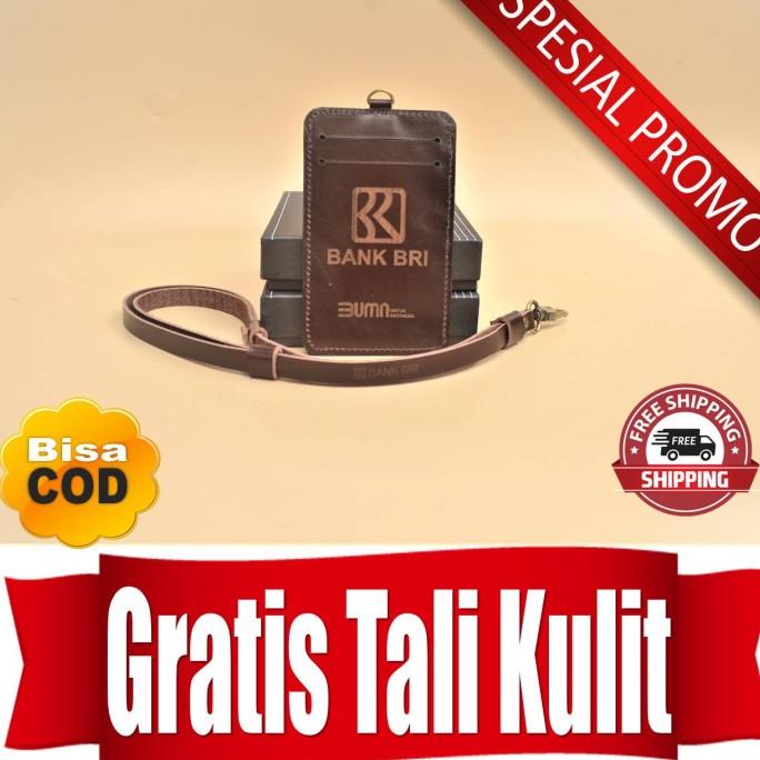 

ID Card Holder Bank BRI Name Tag Kulit BRI Coklat Tua