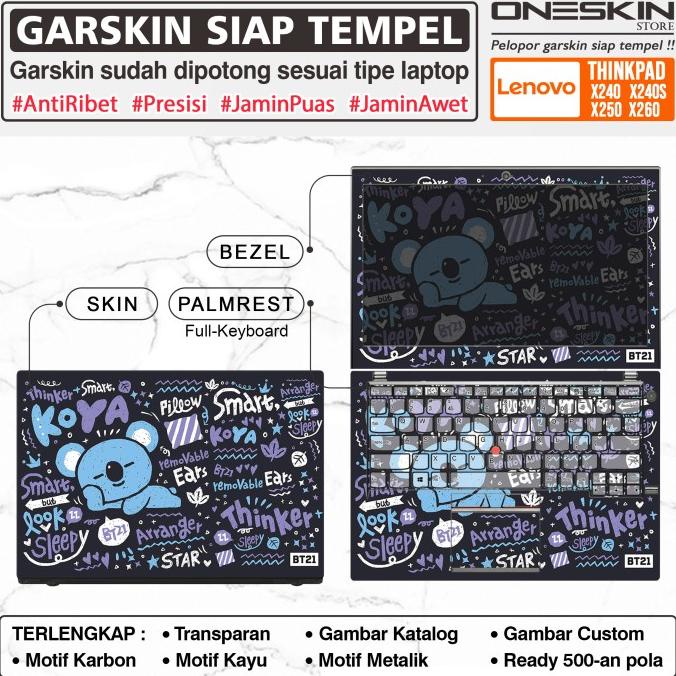 Garskin Sticker Laptop Lenovo Thinkpad X240 X240S X250 X260 Full Body