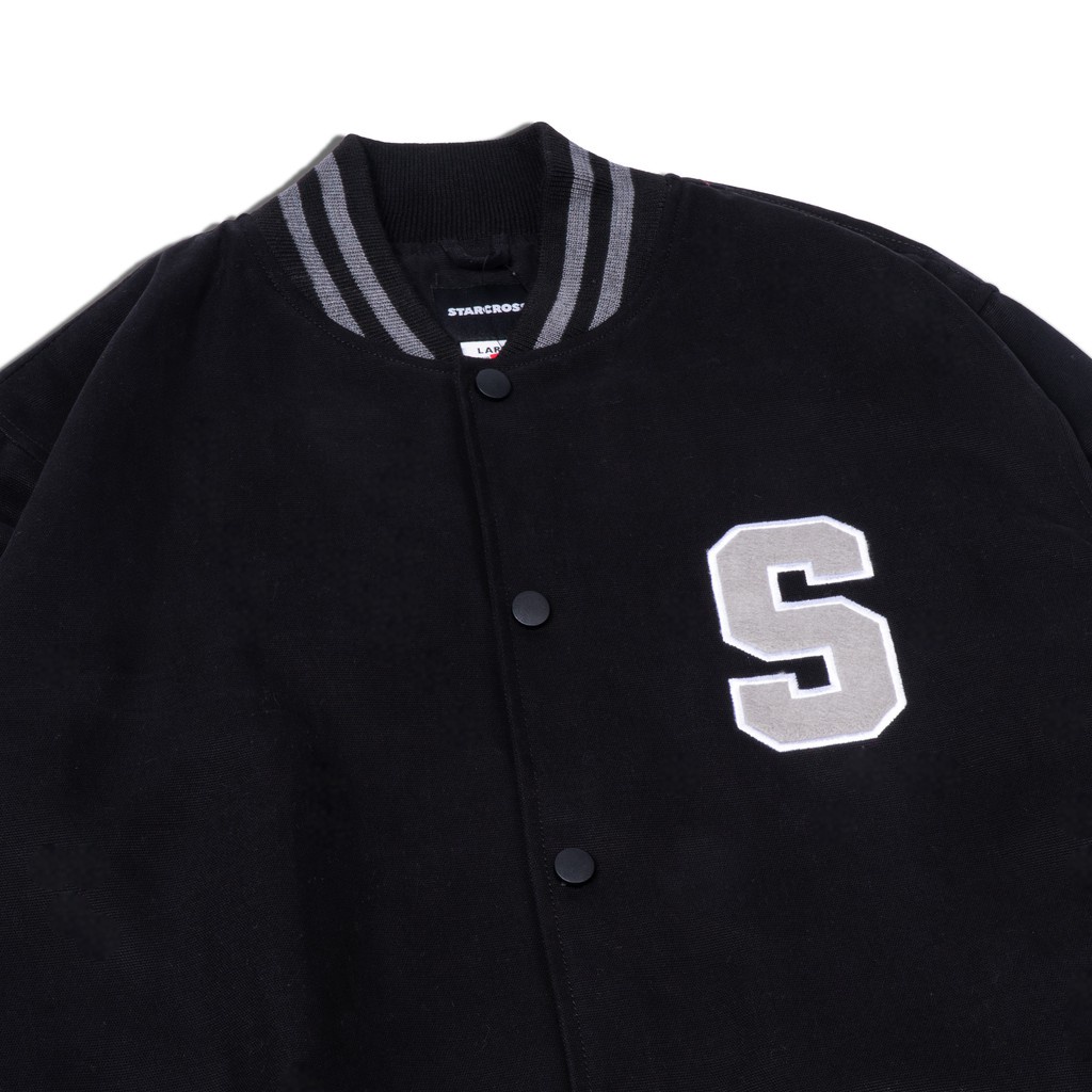 new deals starcross jaket varsity - black - js 1010