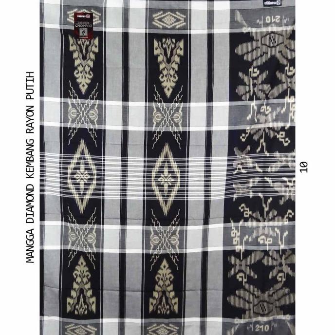 SARUNG MANGGA DIAMOND KEMBANG RAYON PUTIH