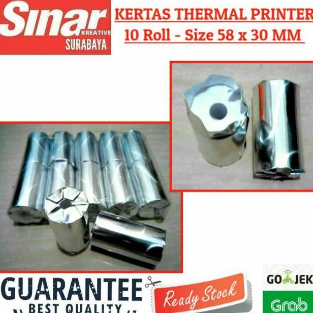 

Diskon Habis Kertas Thermal Printer Paket 10 Roll 58X30 Mm - Kertas Struk Printer Kasir