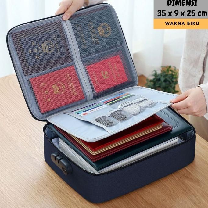 

[LOCKIT] Travel Document Bag 3 Digit Password / Tas Dokumen Anti Air