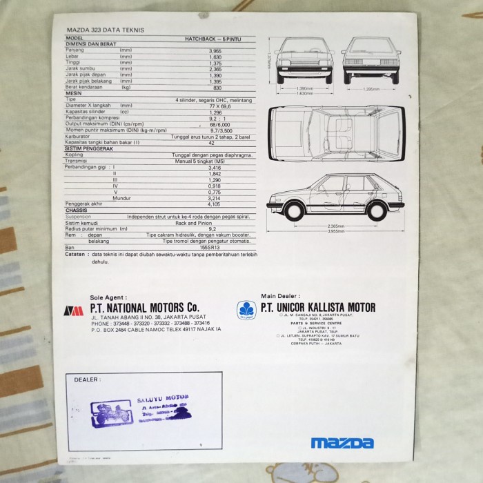 Hot Sale Mazda 323 Hatchback - Original Brosur Terlaris
