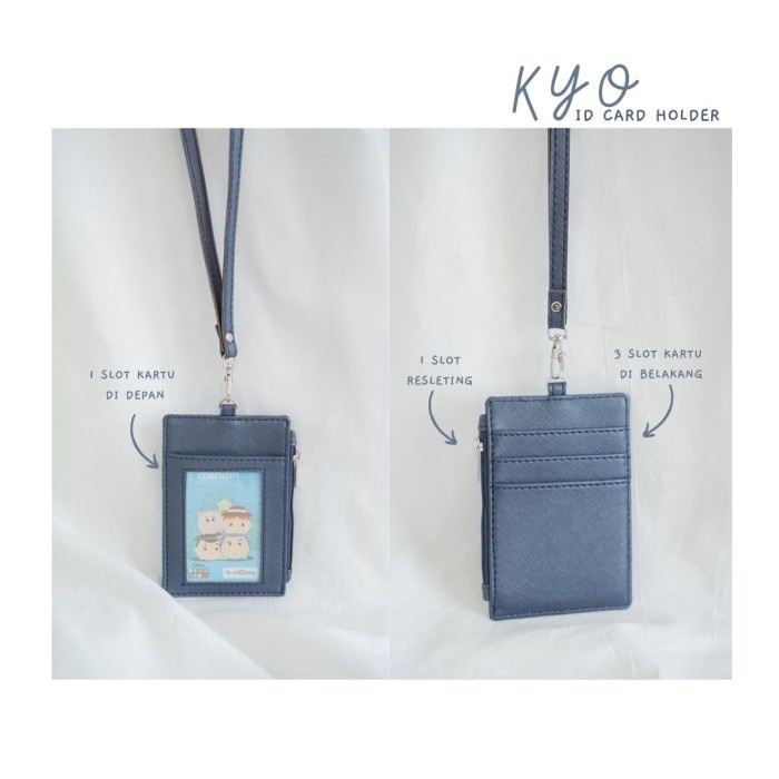 

Terlaris Id Card Holder Name Tag / Lanyard Gantungan / Dompet Kartu Kulit - Kyo