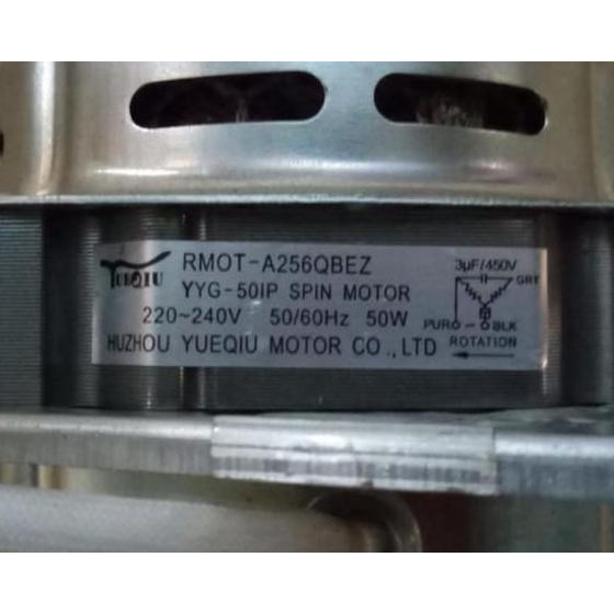MOTOR DINAMO PENGERING SPIN MESIN CUCI SHARP ORIGINAL RMOT - A256QBEZ