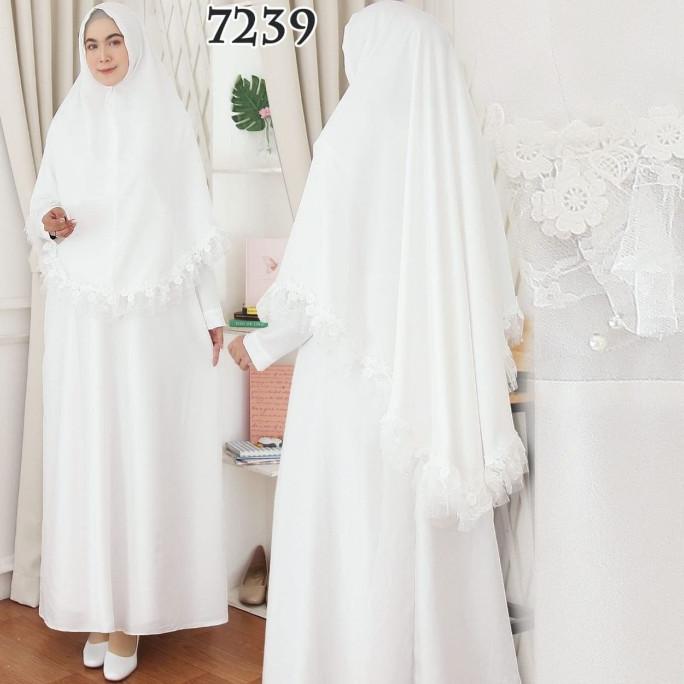 Gamis Putih Premium / Gamis Lebaran / Gamis Syari / Gamis Pesta
