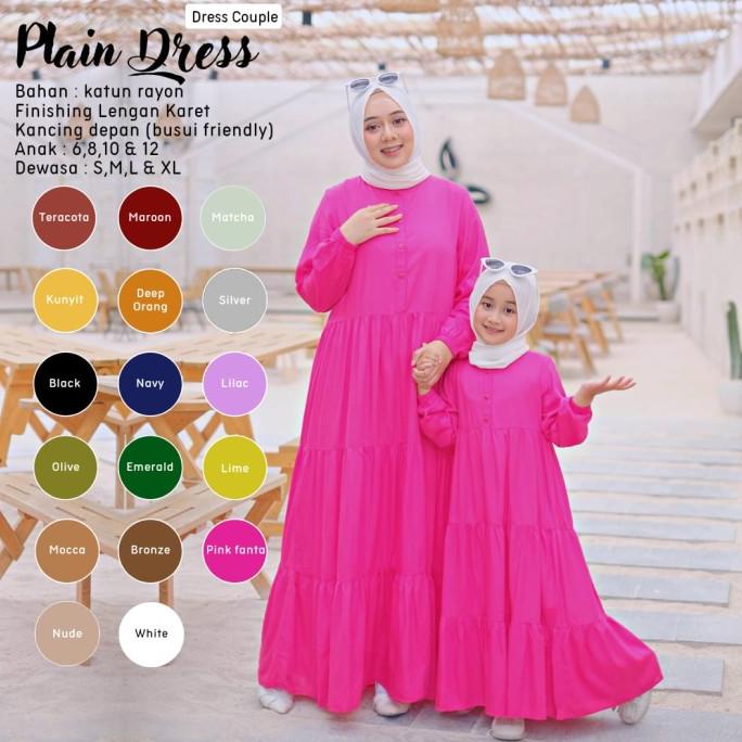Gamis Anak Polos Plain - Homey Dress Anak Polos Katun Rayon Premium