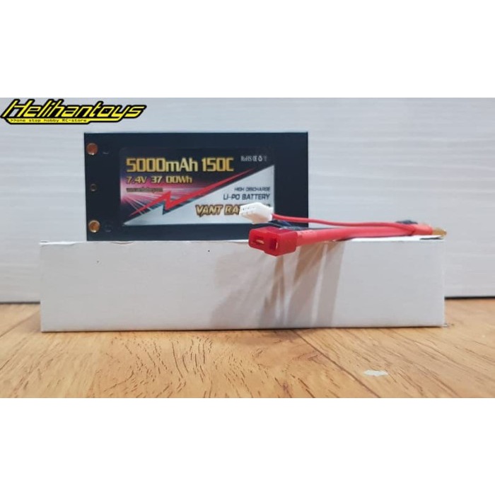 VANT 5000MAH 7.4V 150C GRAPHENE HARD CASE SHORT LIPO BATTERY