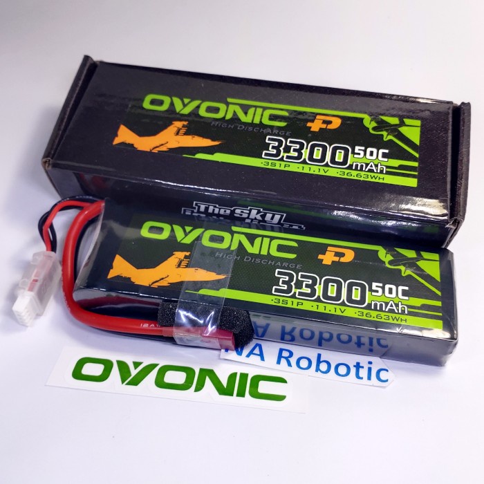 Baterai Lipo Ovonic 3000mAh 3S 50C T Plug 11V