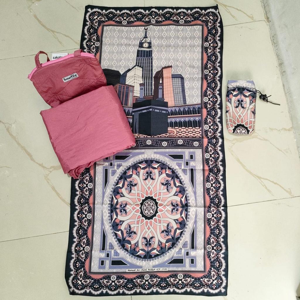 Paket Mukena Parasut Polos + Sajadah Traveling (jumbo) I paket traveling