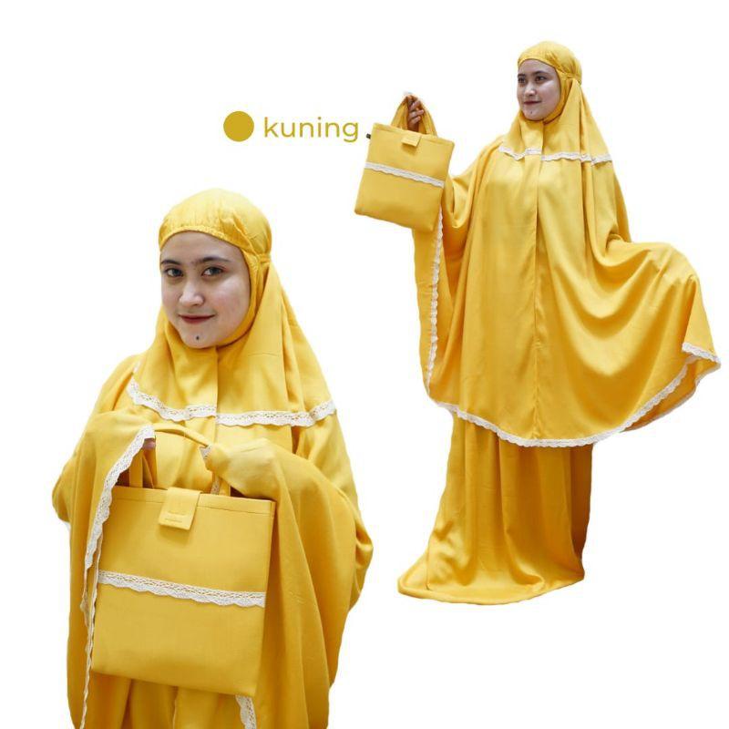 MUKENA MILEA // MUKENA KATUN RAYON POLOS RENDA